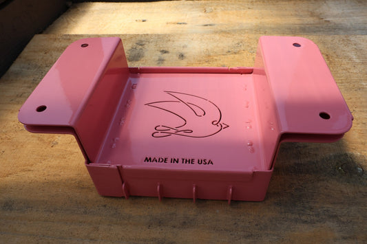 Nano 25 soil blocker in pink with the stamped swallow logo and Made in the USA mark